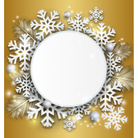 Śnieżynki na złotym tle