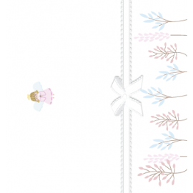 RÓŻOWY ANIOŁEK Z KOKARDKĄ