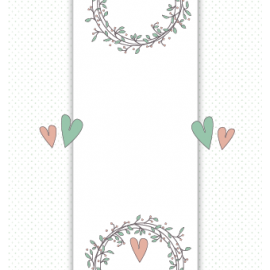 Różowe i zielone serduszka