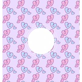 Różowe i niebieskie serduszka