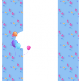 Urodzinowe konfetti grafika i tekst