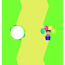 Urodzinowe z balonami grafiką i tekstem 