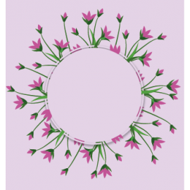 FIOLETOWY OGRĄG KWIATÓW