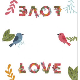 KOLOROWE LOVE Z PTASZKAMI