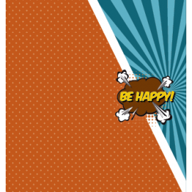 Pomarańczowe BE HAPPY