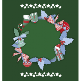 Świąteczny okrągły stroik