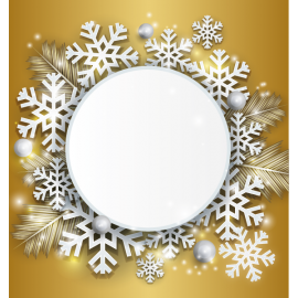 Śnieżynki na złotym tle