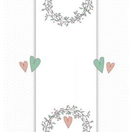 Różowe i zielone serduszka