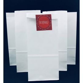 TOREBKI PAPIEROWE - DZIĘKUJĘ NA CZERWONYM TLE