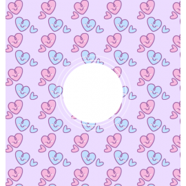 Różowe i niebieskie serduszka