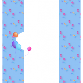 Urodzinowe konfetti grafika i tekst