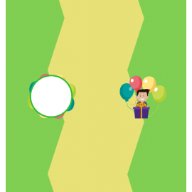 Urodzinowe z balonami grafiką i tekstem 