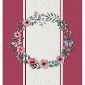 BORDOWY WIANEK Z MOTYLKAMI