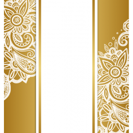 BIAŁY WZÓR NA ZŁOTYM TLE