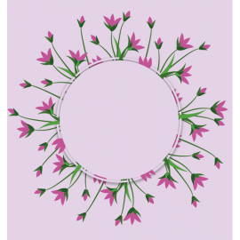 FIOLETOWY OGRĄG KWIATÓW