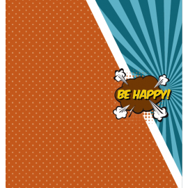 Pomarańczowe BE HAPPY